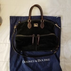 Black suede dooney and bourke bag